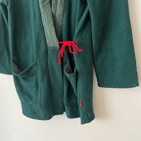 Topo Designs Wool Blend Global Wrap Sweater Green Women's Size Small - Picture 2 of 10